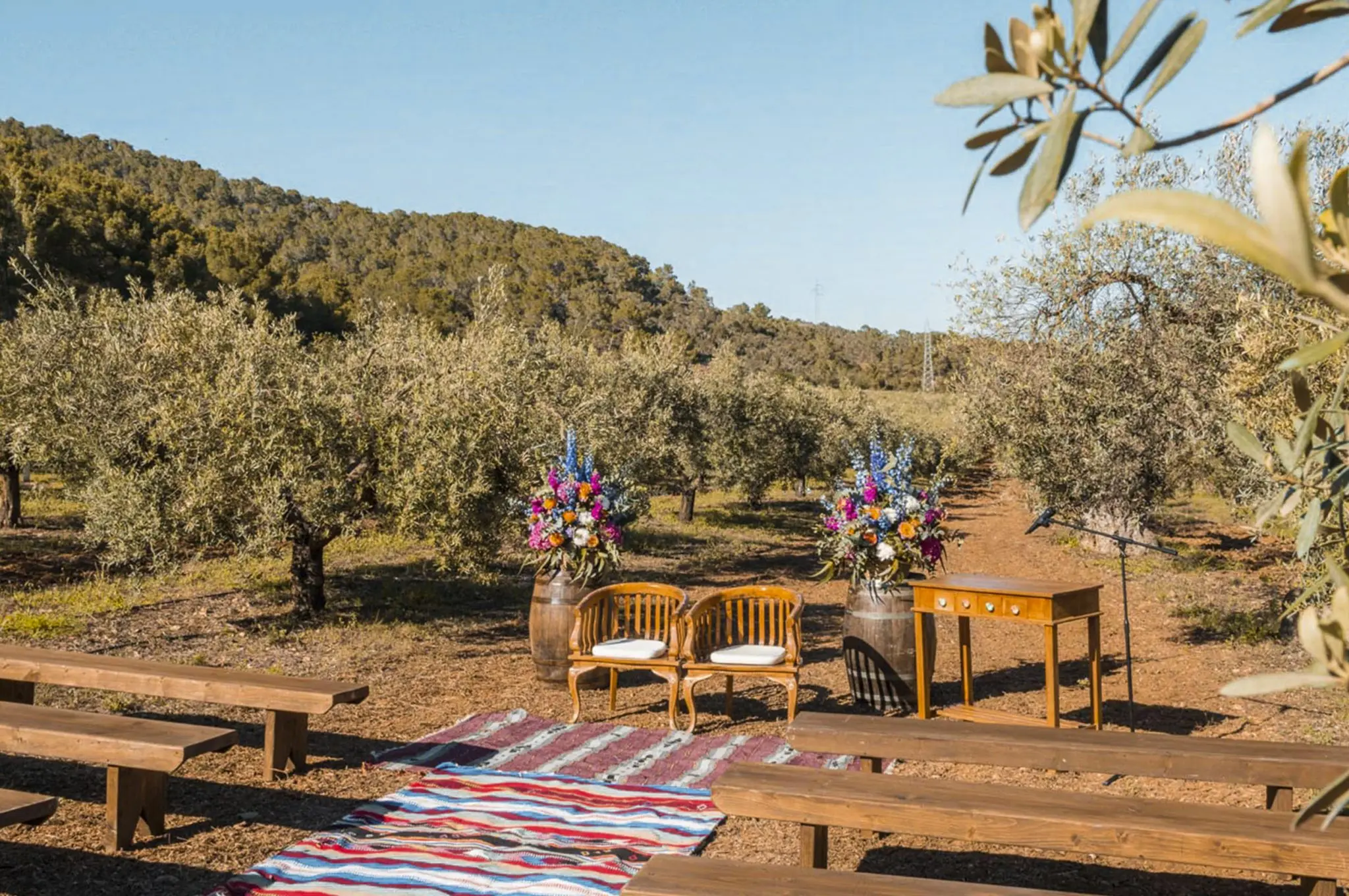 Wedding decoration in the Ses Escoles field